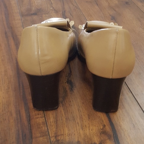 Coup D'etat Ltd Tan Leather Loafer Block Heels - Picture 5 of 7